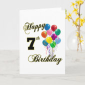 Happy 7th Birthday Post Kaarten en verjaardagskaar (Gele Bloem)