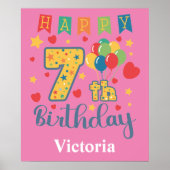 Happy 7th Birthday Poster (Voorkant)