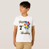 Happy 7th Birthday Shirten and Birthday Apparel T-shirt (Voorkant volledig)