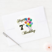 Happy 7th Birthday Sticker en Verjaardagskleding (Envelop)