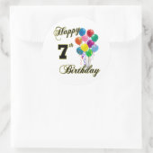 Happy 7th Birthday Sticker en Verjaardagskleding (Tas)
