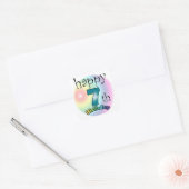 Happy 7th Birthday Vierkante Sticker (Envelop)