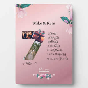 Happy 7th Jubileum, aangepaste fotocollage, graaf Fotoplaat