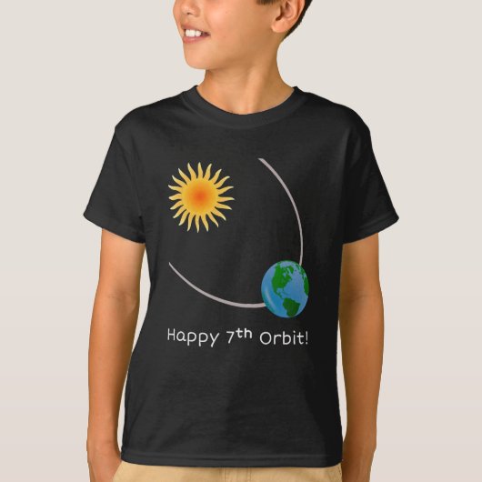Happy 7th Orbit Space Birthday Shirt (Voorkant)