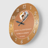 Happy 7th Wedding Jubileum Hart Foto Koper Grote Klok (Hoek)