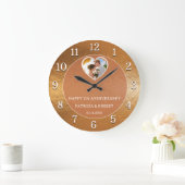 Happy 7th Wedding Jubileum Hart Foto Koper Grote Klok (Huis)