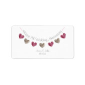 Happy 7th Wedding Jubileum wol hart label (Voorkant)