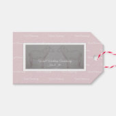 Happy 7th Wool Heart Jubileum Gift Label Cadeaulabel (Voorkant (Horizontaal))