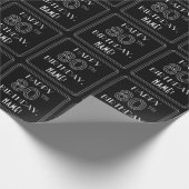 HAPPY 80TH BIRTHDAY; Art Deco Style met aangepaste Cadeaupapier (Hoek)