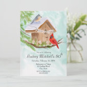  Happy 80th Birthday Birds at Birdhouse Kaart (Staand voorkant)