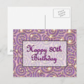 Happy 80th Birthday Briefkaart (Voorkant / Achterkant)