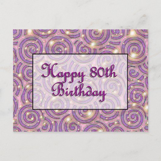 Happy 80th Birthday Briefkaart (Voorkant)