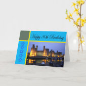 Happy 80th Birthday Caernarfon Castle Kaart (Gele Bloem)