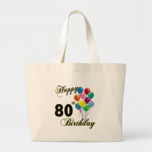 Happy 80th Birthday Canvas tas