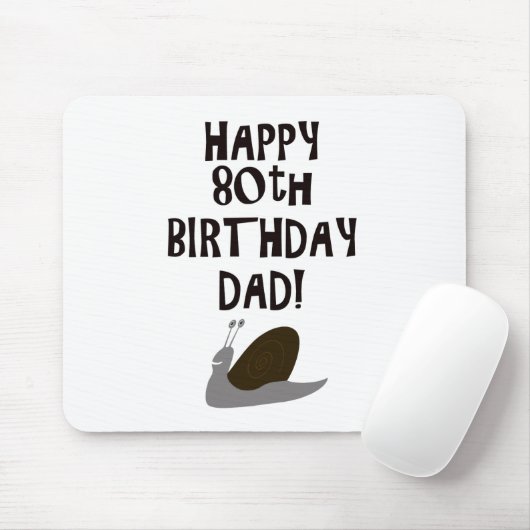 Happy 80th Birthday Dad Muismat (Met muis)