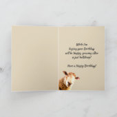 Happy 80th Birthday Funny Sheep Animal Humor Kaart (Binnen)