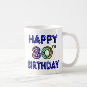 Happy 80th Birthday Gifts en Birthday Apparel Koffiemok