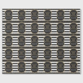 Happy 80th Birthday Gold Glitter Wrapping Paper Cadeaupapier (Vlak)