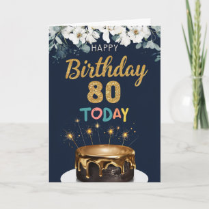 Happy 80th Birthday Kaart