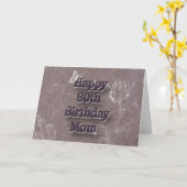 Happy 80th Birthday Kaart (Gele Bloem)