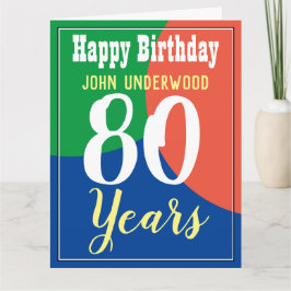 Happy 80th Birthday Kaart