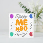 Happy 80th Birthday Kaart (Staand voorkant)