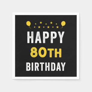 Happy 80th Birthday Octogenarian Celebration Party Servet