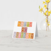 Happy 80th Birthday Wenskaart Kaart (Gele Bloem)