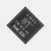 HAPPY 81ST BIRTHDAY; Art Deco Style; aangepaste na Servet (Hoek)