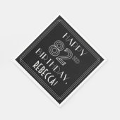 HAPPY 82ND BIRTHDAY; Art Deco Style; aangepaste na Servet (Hoek)