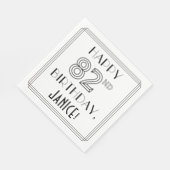 HAPPY 82ND BIRTHDAY; Art Deco Style; aangepaste na Servet (Hoek)