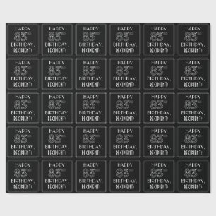 HAPPY 83RD BIRTHDAY; Art Deco Style met aangepaste Cadeaupapier