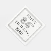 HAPPY 84TH BIRTHDAY; Art Deco Style; aangepaste na Servet (Hoek)