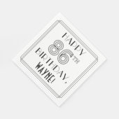 HAPPY 86TH BIRTHDAY; Art Deco Style; aangepaste na Servet (Hoek)