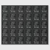 HAPPY 87TH BIRTHDAY; Art Deco Style met aangepaste Cadeaupapier (Vlak)