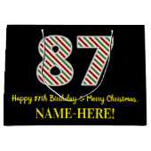 Happy 87th Birthday & Merry Kerstmis, aangepaste n Groot Cadeauzakje (Voorkant)