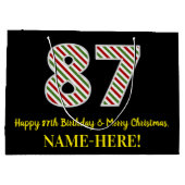 Happy 87th Birthday & Merry Kerstmis, aangepaste n Groot Cadeauzakje (Achterkant)