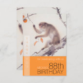 Happy 88th Birthday japanese schilderij aap TYC Bedankkaart (Voorkant / Achterkant)