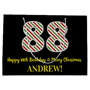 Happy 88th Birthday & Merry Kerstmis, aangepaste n Groot Cadeauzakje