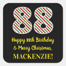Happy 88th Birthday & Merry Kerstmis, aangepaste n