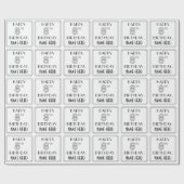 HAPPY 8TH BIRTHDAY; Art Deco Style; aangepaste naa Cadeaupapier (Vlak)