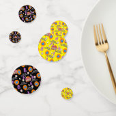 Happy 8th Birthday Confetti, #8 Yellow & Black Confetti (Groep)