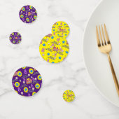 Happy 8th Birthday Confetti, #8 Yellow & Paars Confetti (Groep)