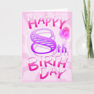 Happy 8th Birthday Kaart