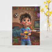 Happy 8th Birthday Kaart (Gele Bloem)