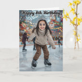 Happy 8th Birthday Kaart (Gele Bloem)