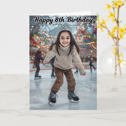 Happy 8th Birthday Kaart (Gele Bloem)