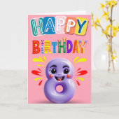 Happy 8th Birthday Kaart (Gele Bloem)