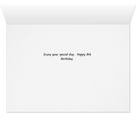 Happy 8th Birthday Kaart Bubblegum Tree (Binenzijde Horizontaal (Onderkant))