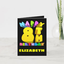 Happy 8th Birthday-kaart Feestdagen Kaart